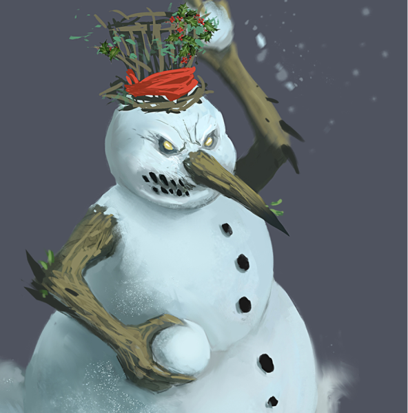 Рисунки злой снеговик