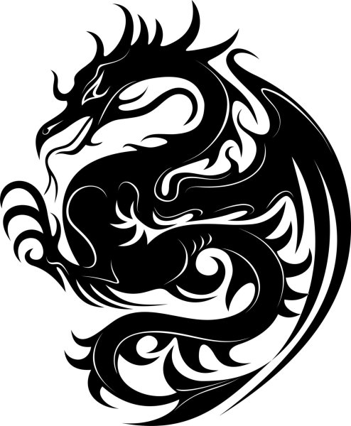 Векторное изображение дракона