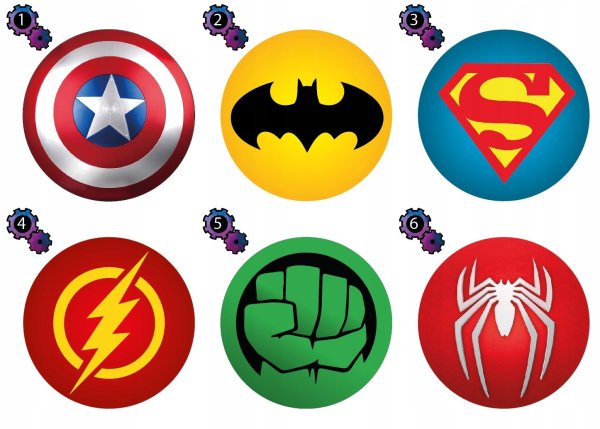 Эмблемы супергероев Марвел