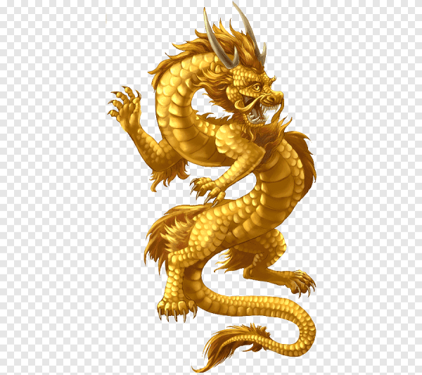 Золотой дракон Китай арт