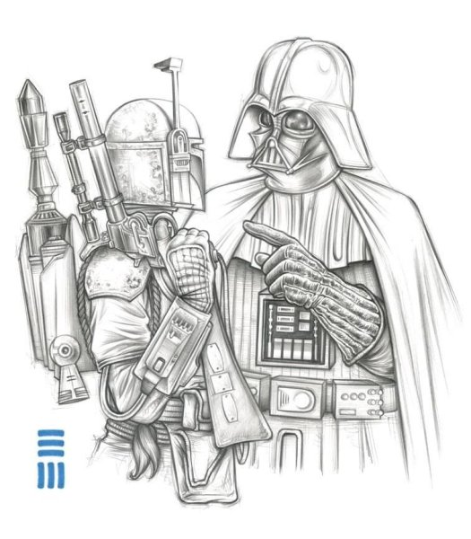 Раскраска Star Wars Дарт Вейдер