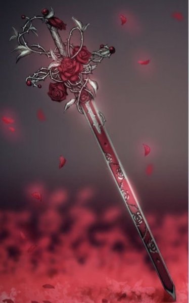 Роза на фоне меча
