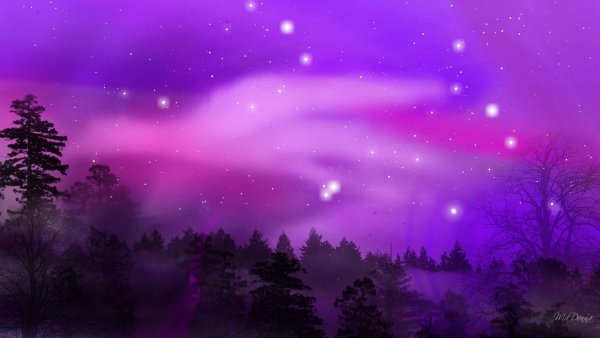 Фиолетовое Северное сияние