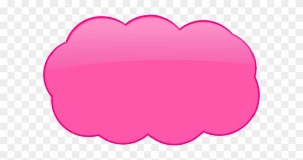 Розовое облако для надписи на прозрачном