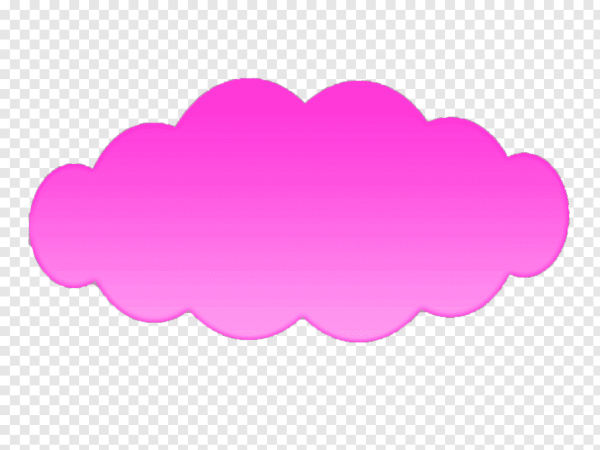 Розовое облако для надписи