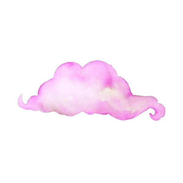 Розовые Акварельные облака