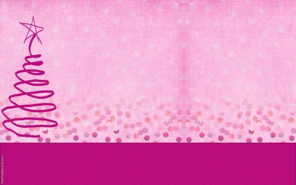 Новогодний баннер в розовых тонах