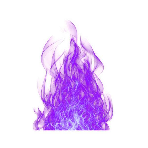 Фиолетовый огонь без фона