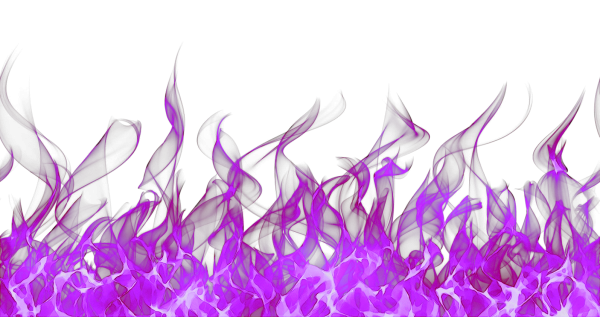 Фиолетовый огонь на прозрачном фоне