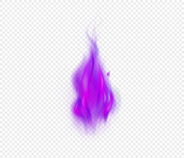 Фиолетовый огонь на прозрачном фоне