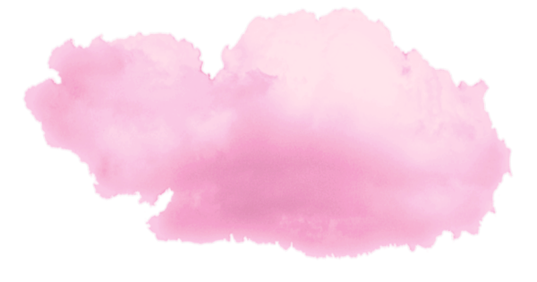 Розовые облака на прозрачном фоне