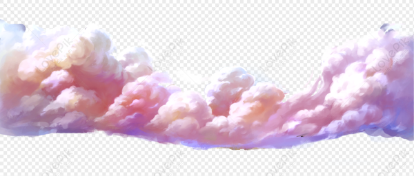 Розовые облака для фотошопа на прозрачном фоне