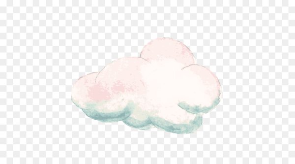 Розовое облако на белом фоне