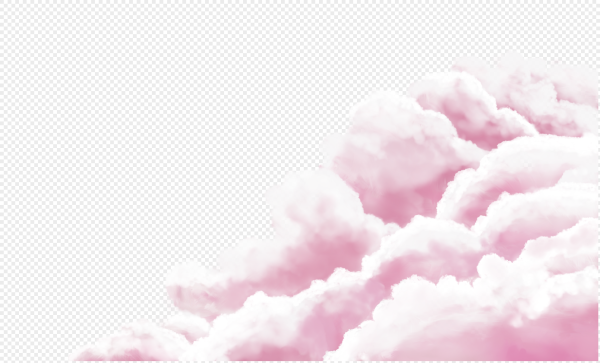 Розовые облака для фотошопа на прозрачном фоне