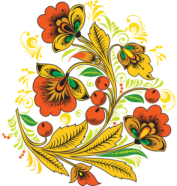 Хохломская роспись растительный орнамент