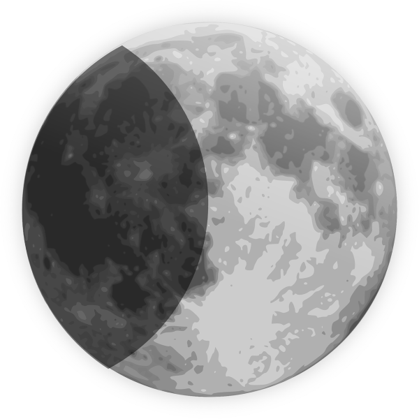 Луна на белом фоне