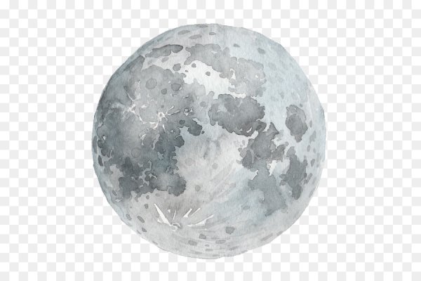 Поверхность Луны акварель