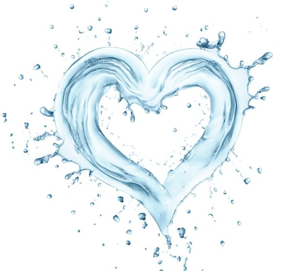 Вода в виде сердца