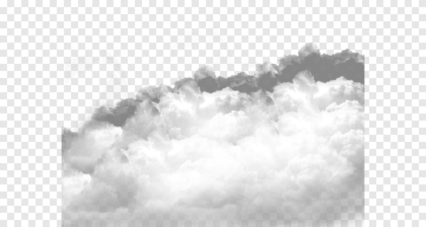 Серое облако на прозрачном фоне