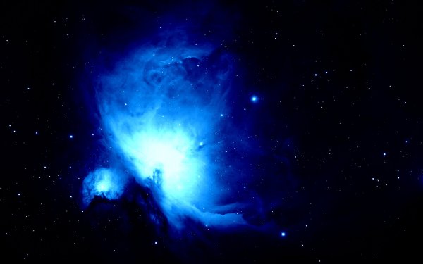 Синяя туманность в космосе