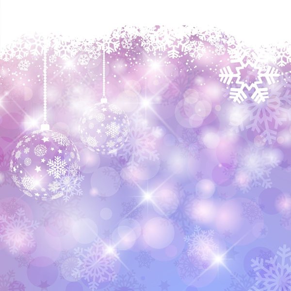 Светло фиолетовый фон со снежинками