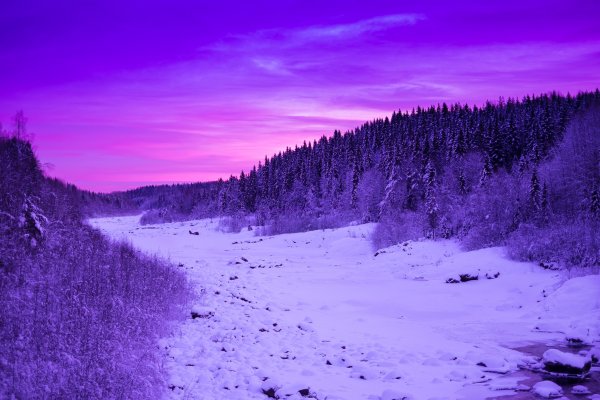 Пейзаж в фиолетовых тонах