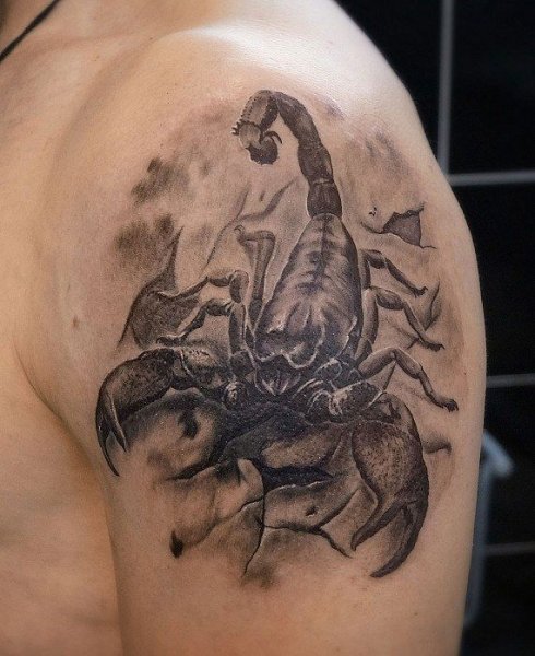 Татуировки мужские Скорпион