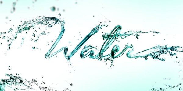 Шрифт с эффектом воды