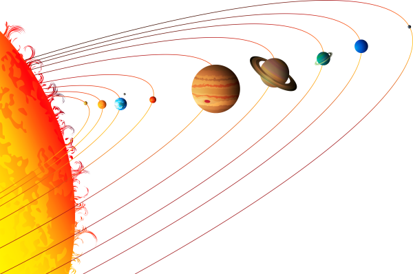 Планеты солнечной системы на белом фоне