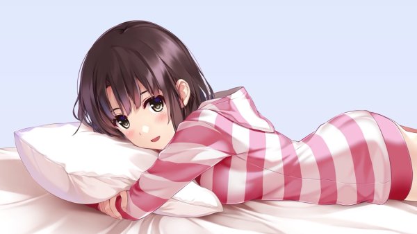 Спящая девушка аниме обои