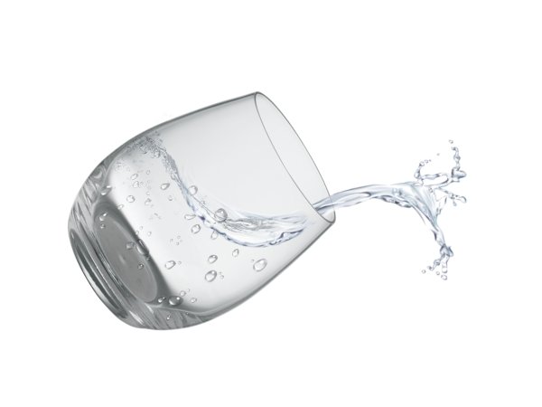 Прозрачный бокал для воды