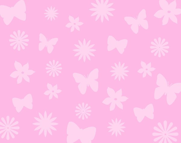 Светло розовый фон с бабочками