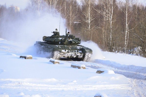 Танк т-90 зима