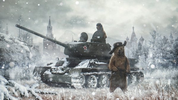 Танк т-34 зимой