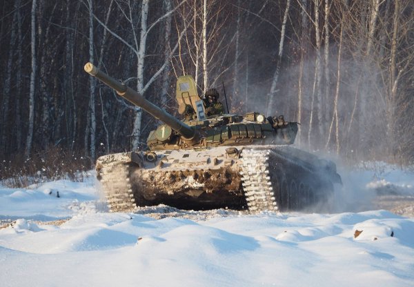 Российские танки т72 зимой