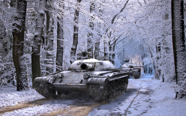 Танк т-34 в снегу