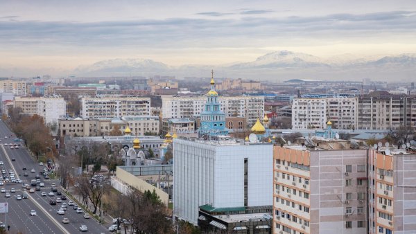Вид на горы из Ташкента