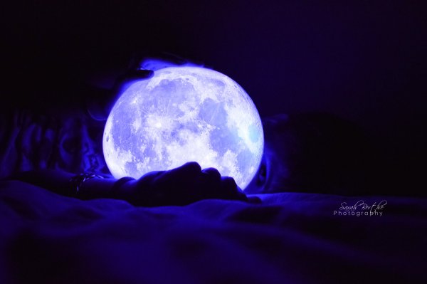 Темно синие фоны с луной