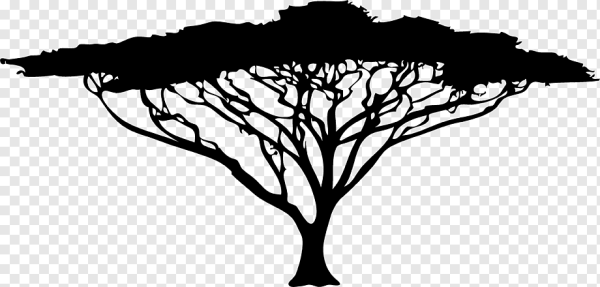 Африканское дерево силуэт