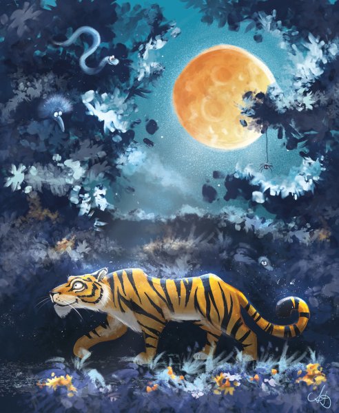Тигр на Луне
