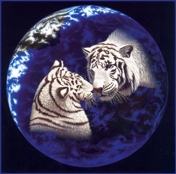Тигрица с луной
