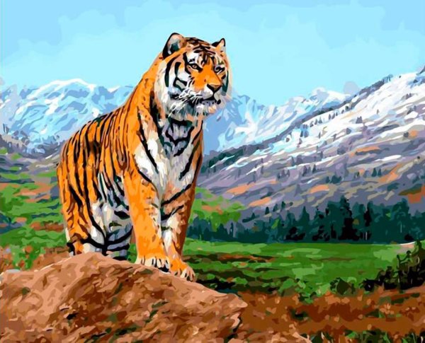 Пейзаж с тигром