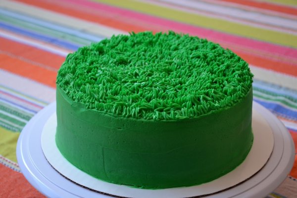 Зеленый торт кремовый