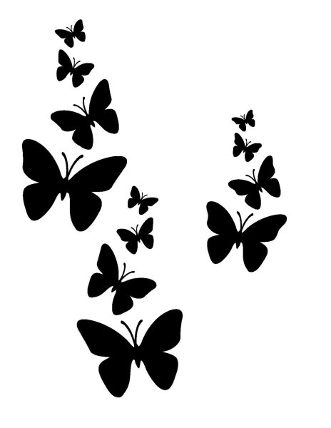 Трафарет красивой бабочки