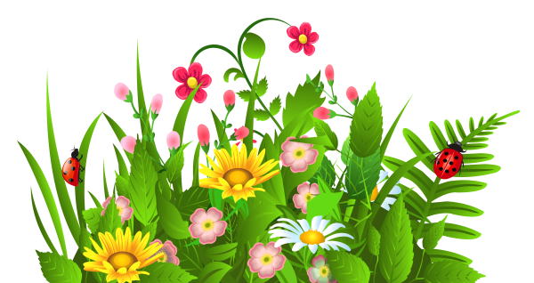 Травка с цветочками