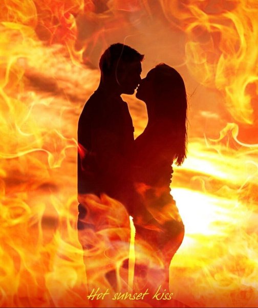 Мужчина и женщина в огне