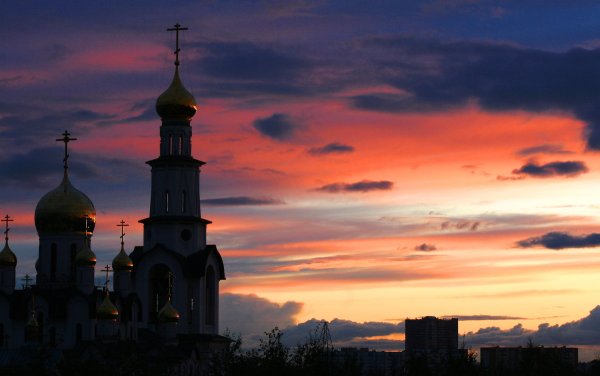 Храм на закате Белгород