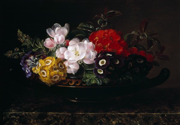 Цветы на темном фоне картина маслом