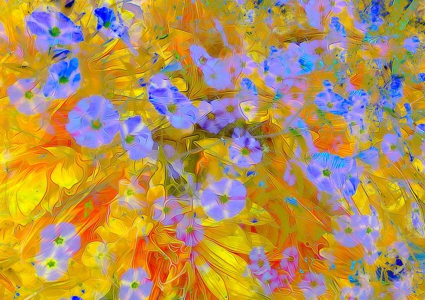 Абстрактные цветы живопись