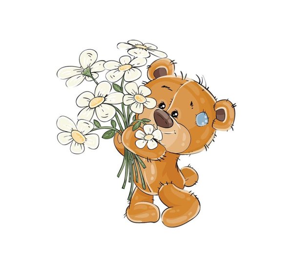 Медвежонок с цветочком